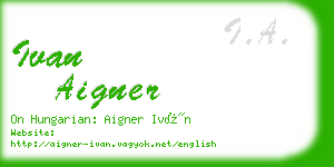 ivan aigner business card